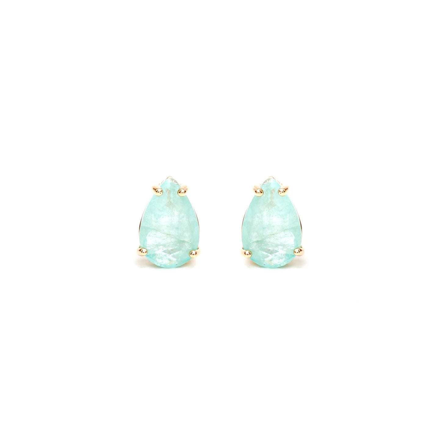 Drop Earrings of Tourmaline Light Fusion Stone