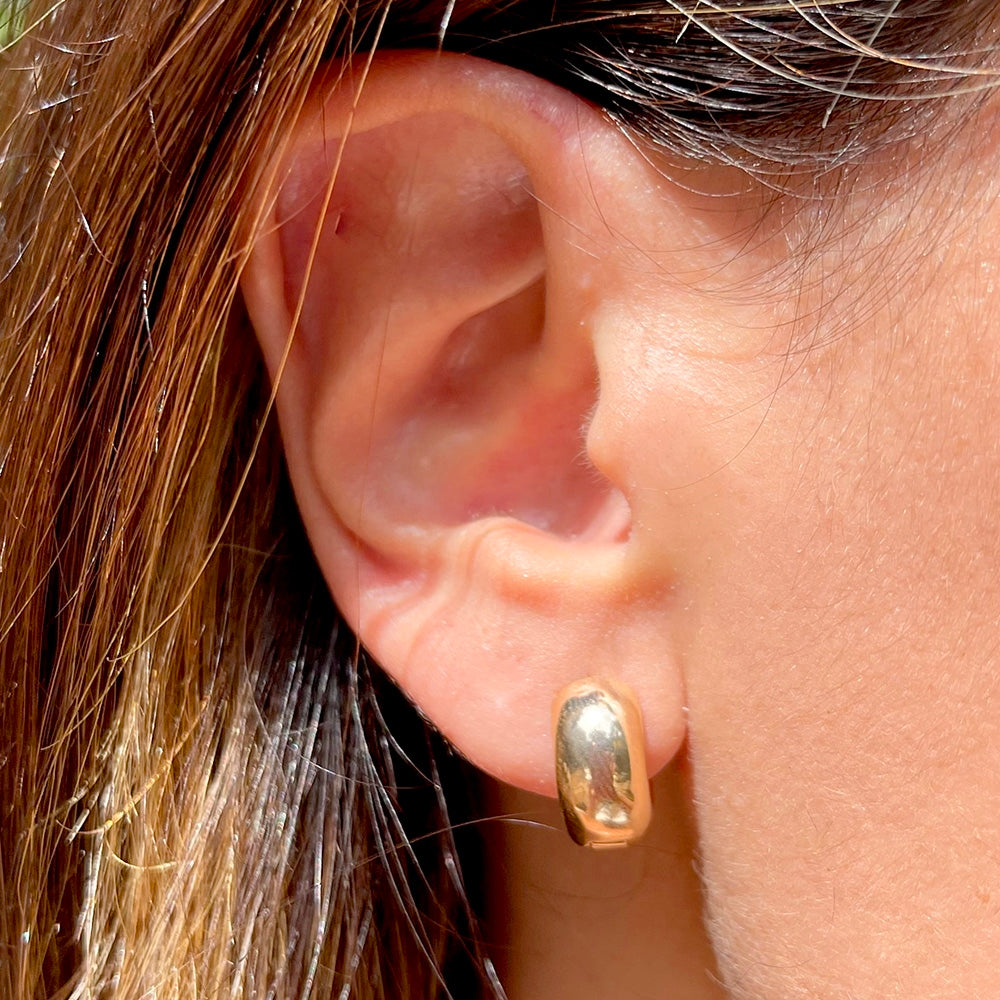 18K gold-plated hoops in 3 sizes