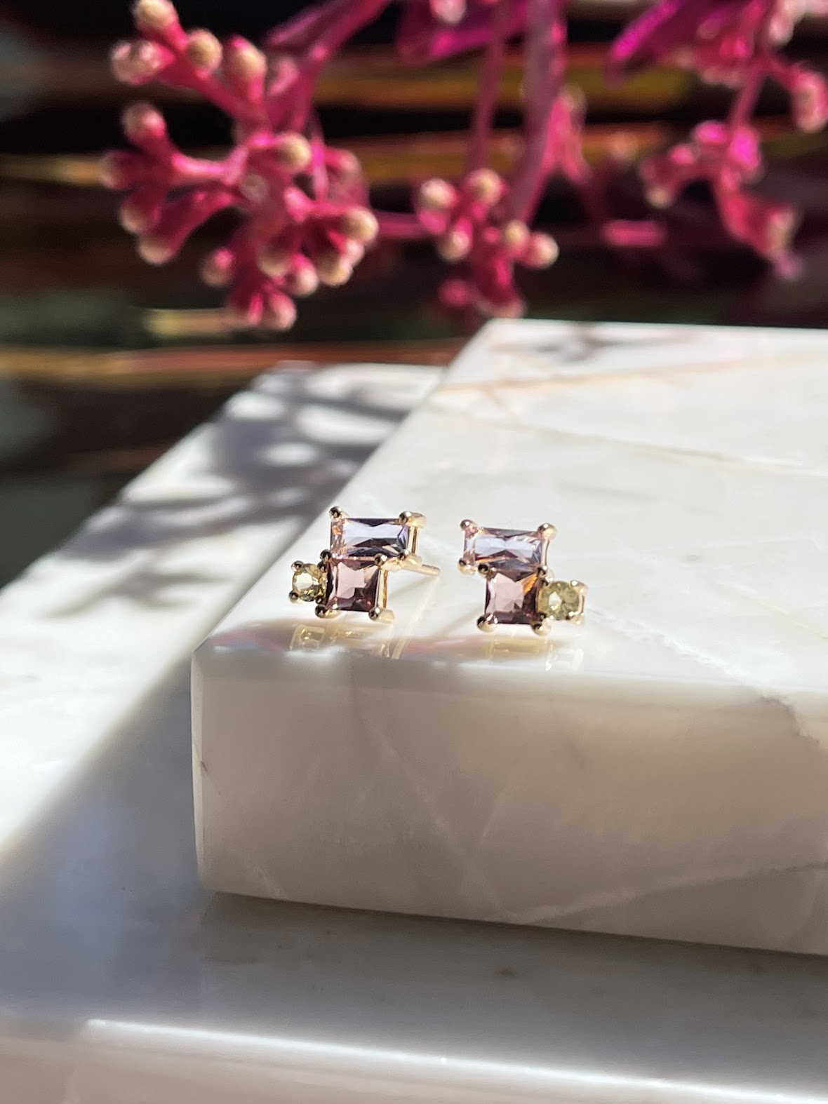 Amethyst and Tanzanite Earrings