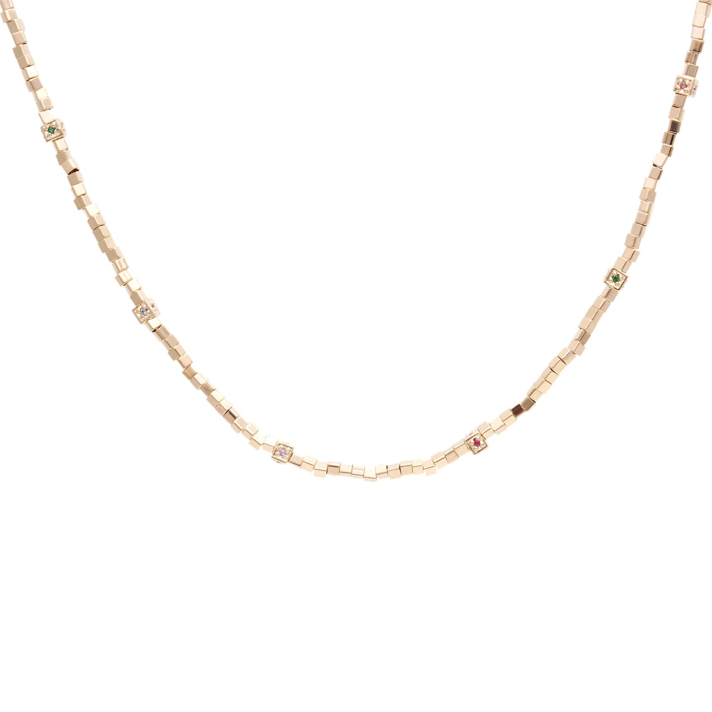 Golden straws necklace