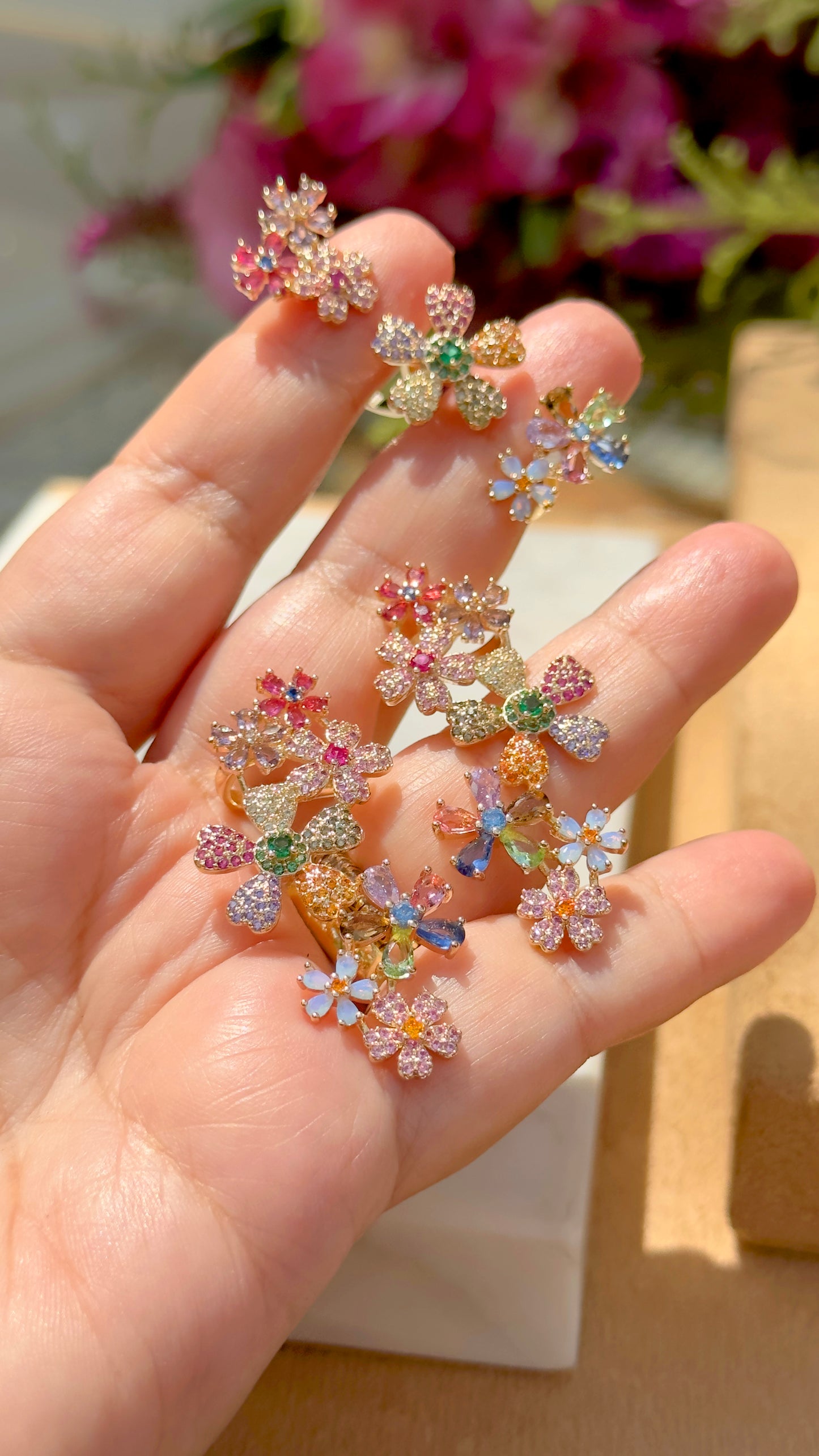 Double flower ring