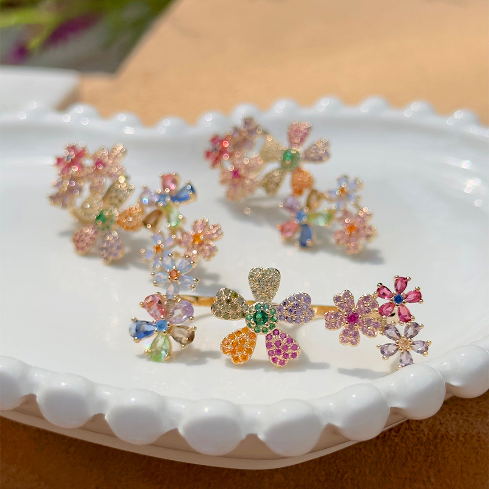 Double flower ring