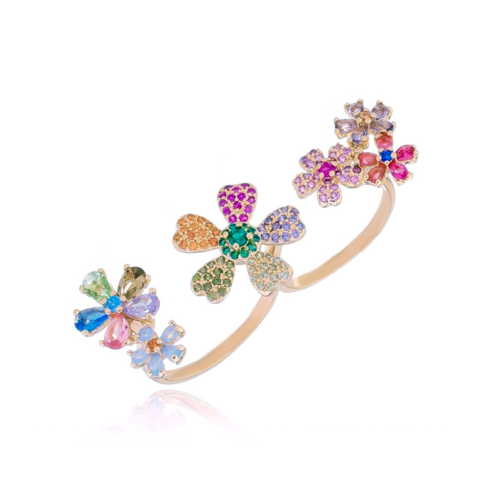 Double flower ring