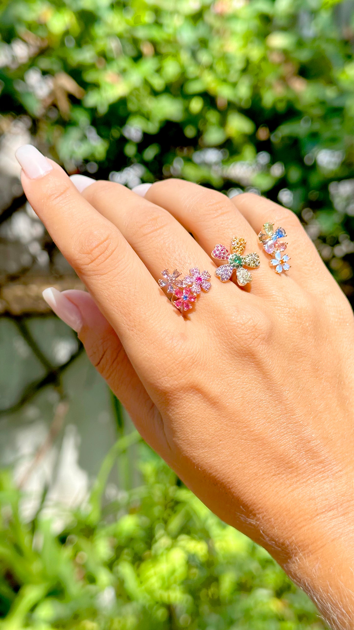 Double flower ring