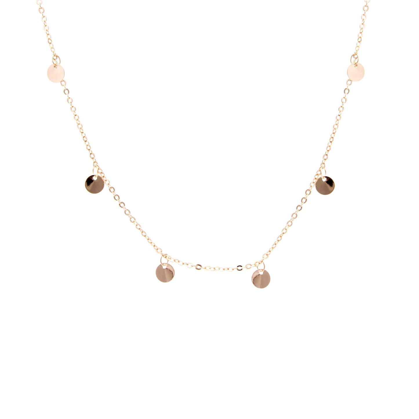 18K gold plated medal necklace - 31.4"