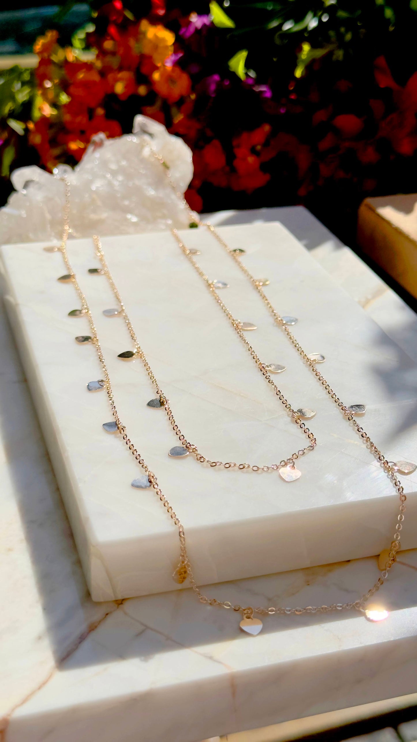 Heart medals necklace