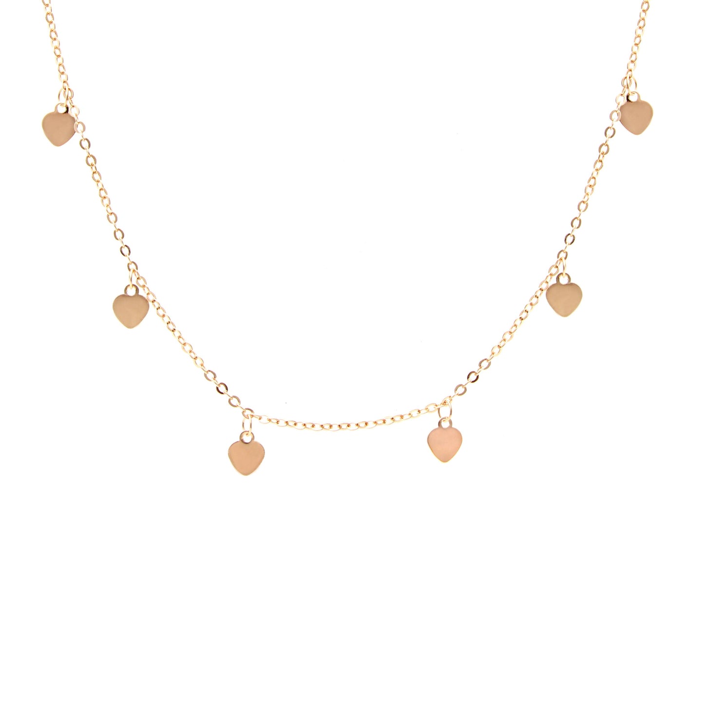 Heart medals necklace