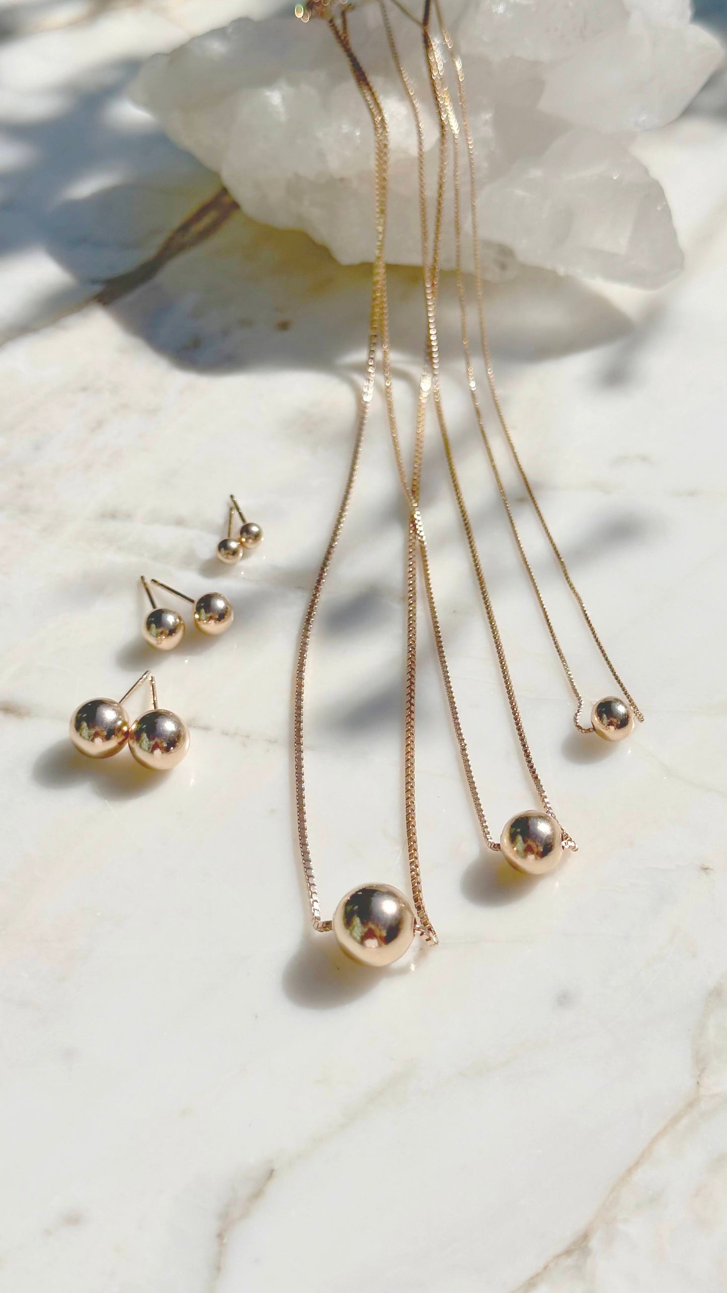 6MM sphere pendant necklace