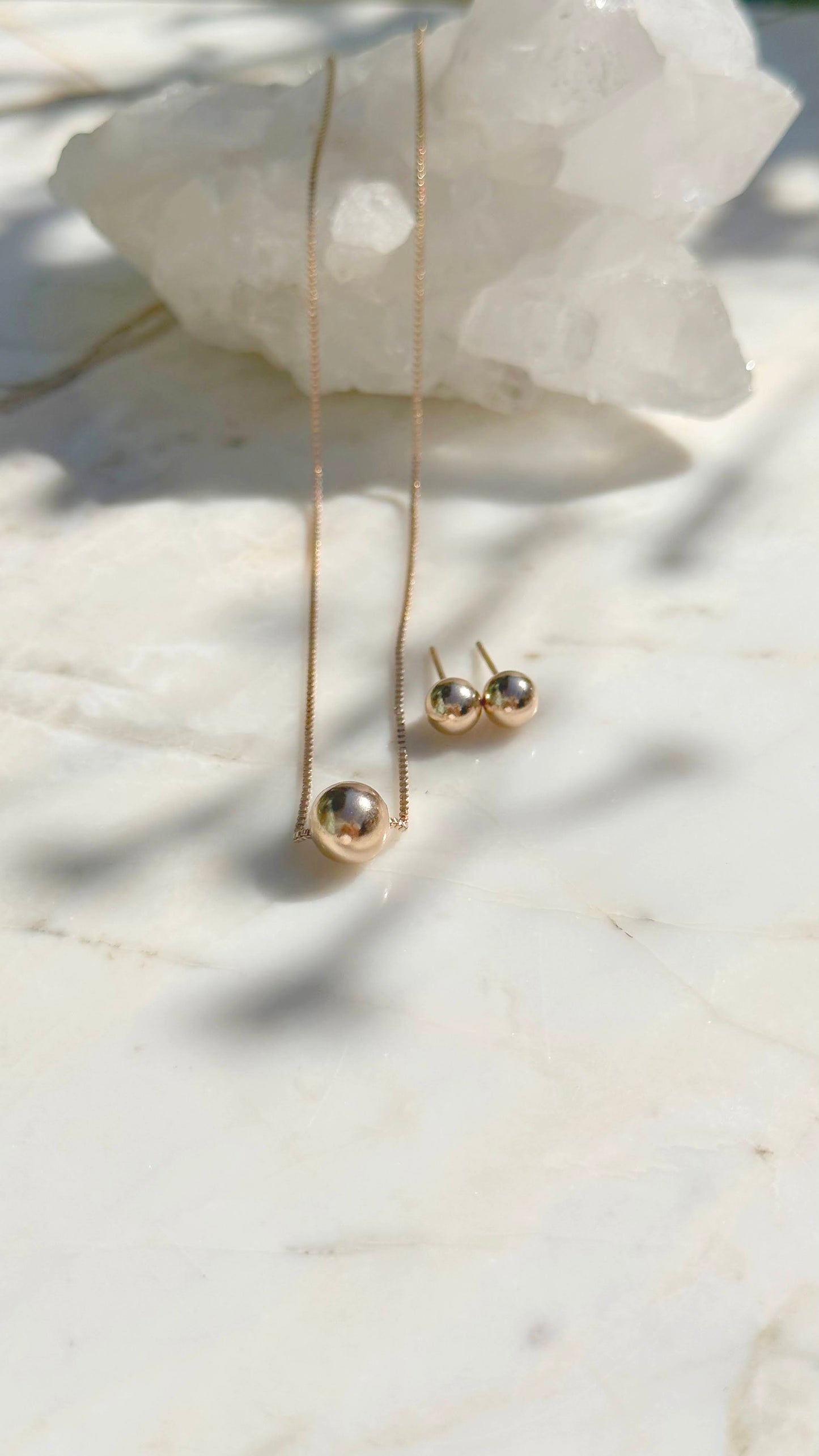 8MM sphere pendant necklace