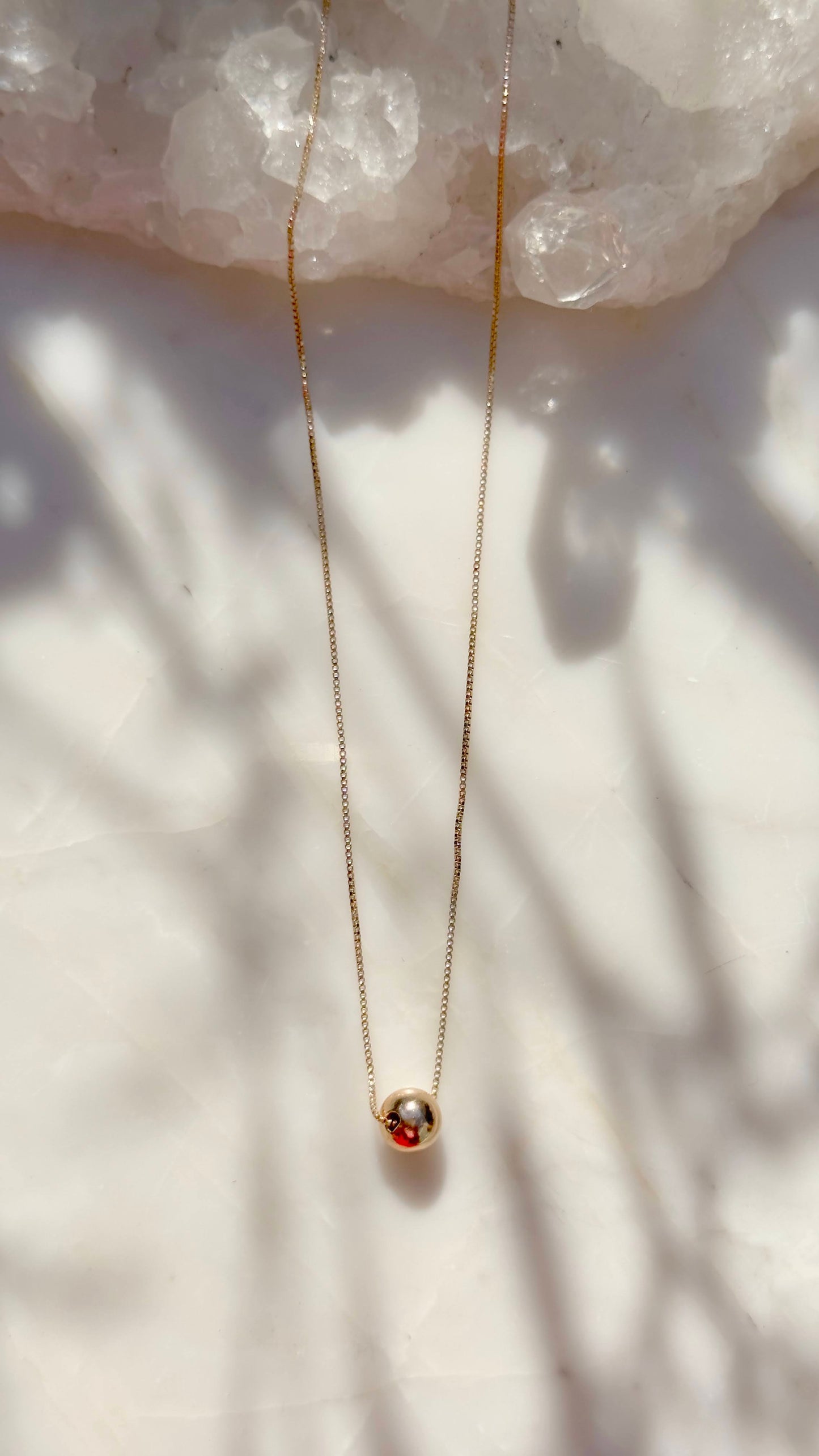 8MM sphere pendant necklace