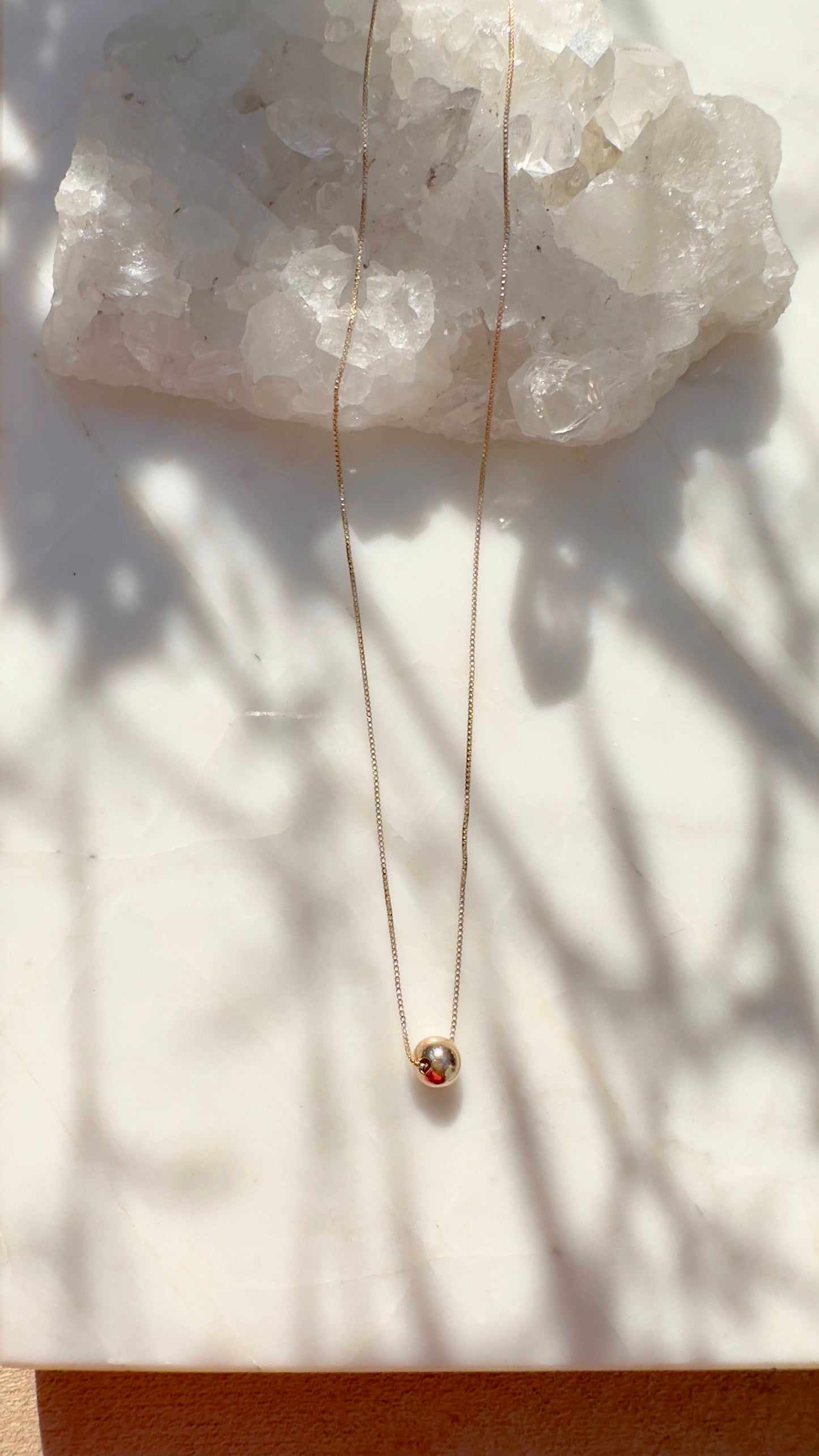 6MM sphere pendant necklace