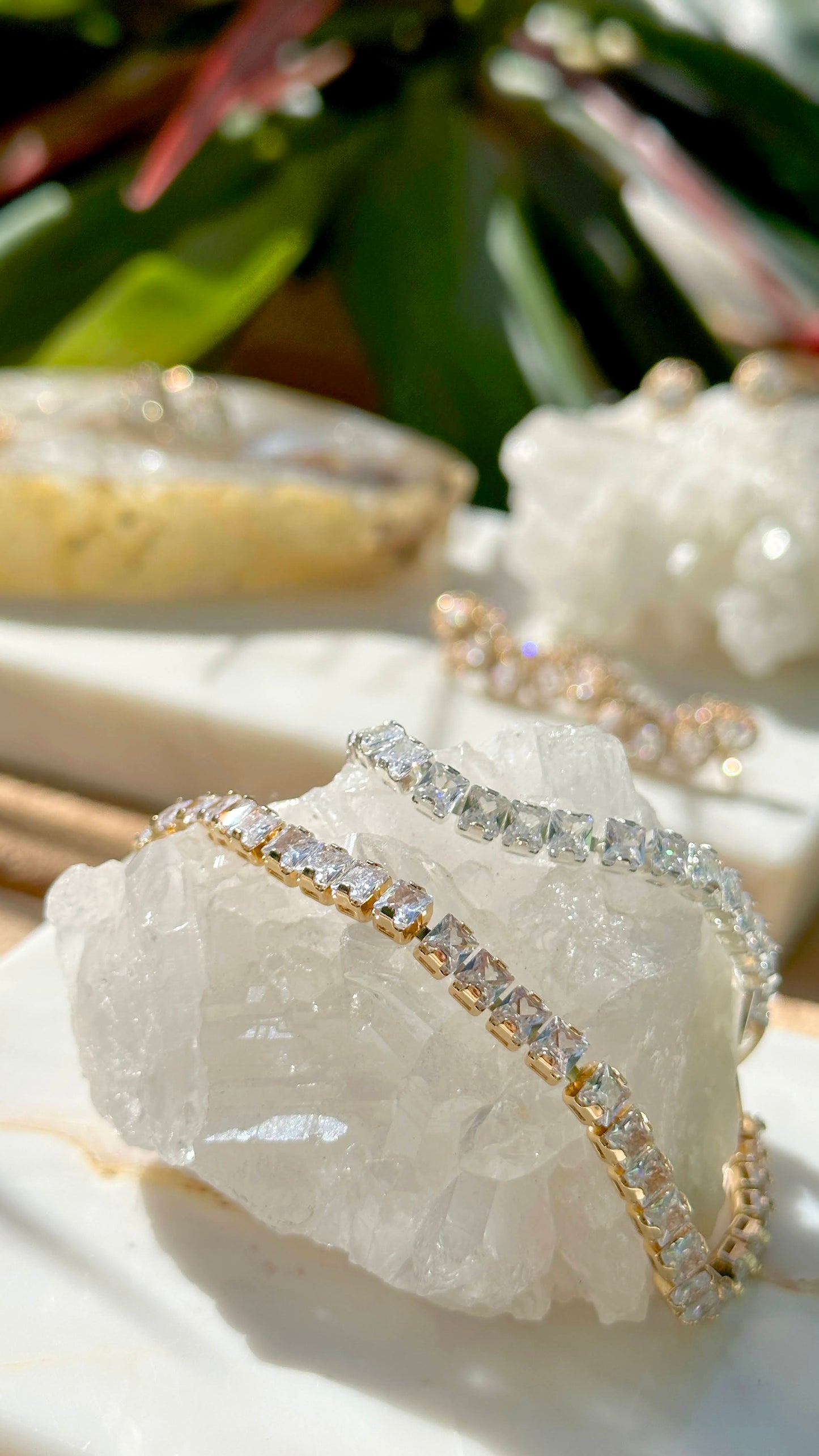 925 sterling silver riviera bracelet with 4MM white CZ