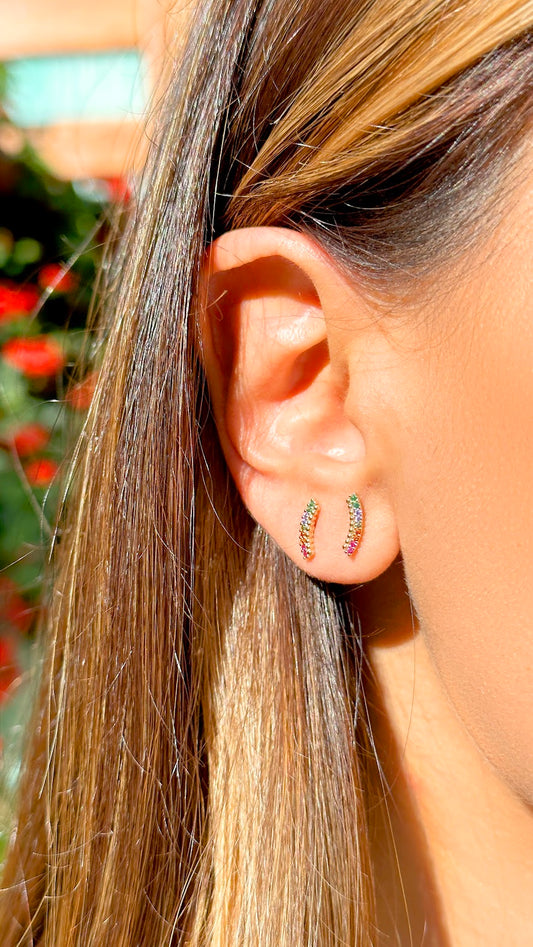 Colored Zirconia Earrings