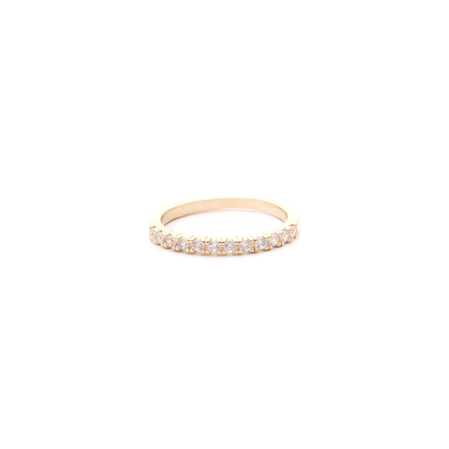 Cubic Zirconia Half Stud Ring