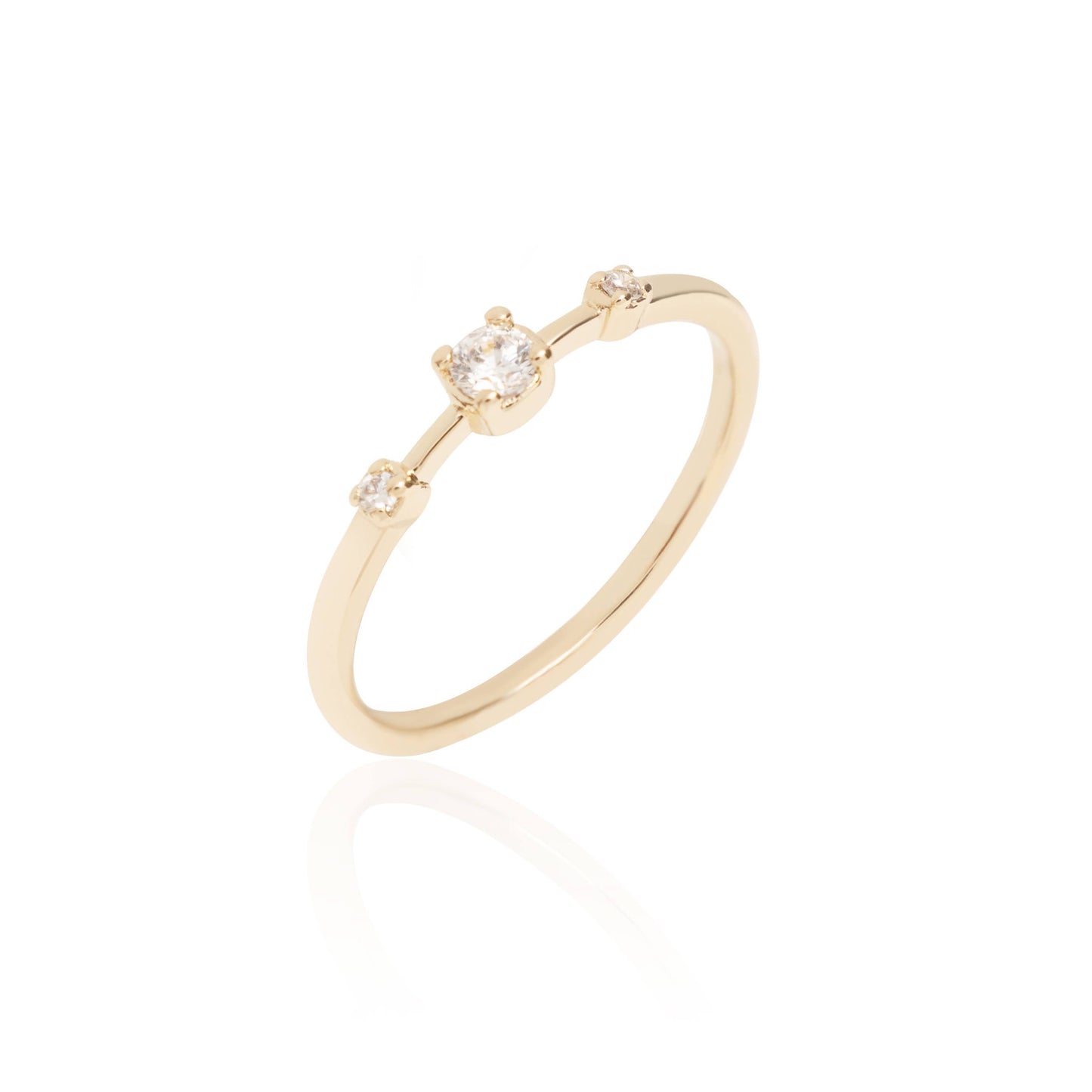 3 Mary's Ring 18k Gold Platted