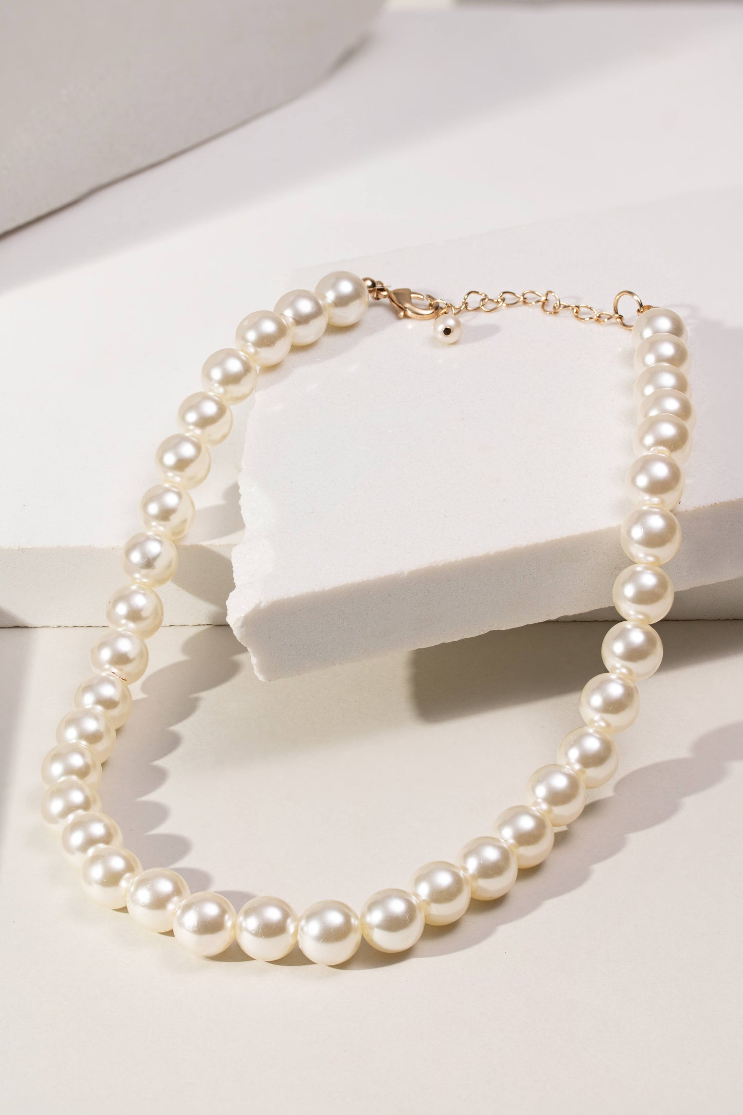 Pearl Necklace 10MM 18k Gold Plated