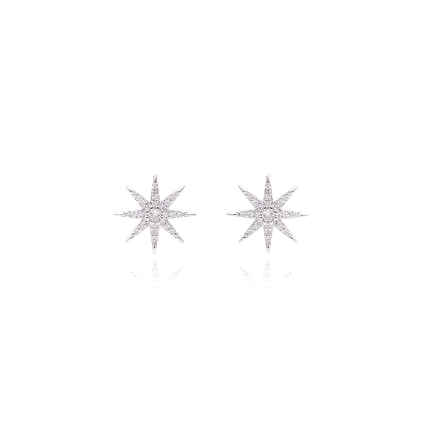 Star Stud Set in 925 Sterling Silver