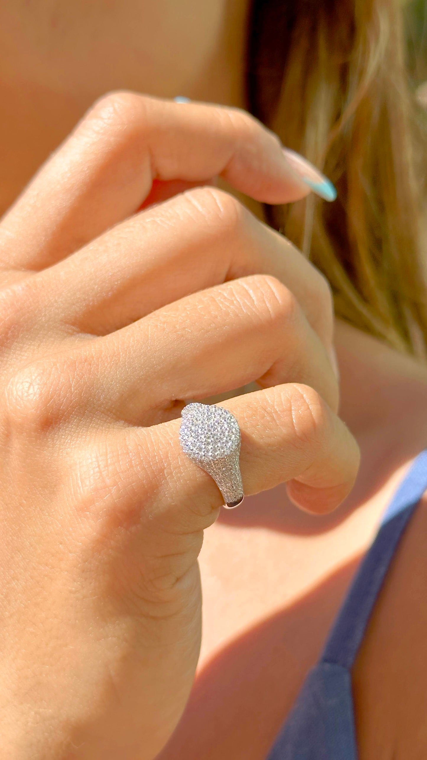 Stud Round Pinky Ring