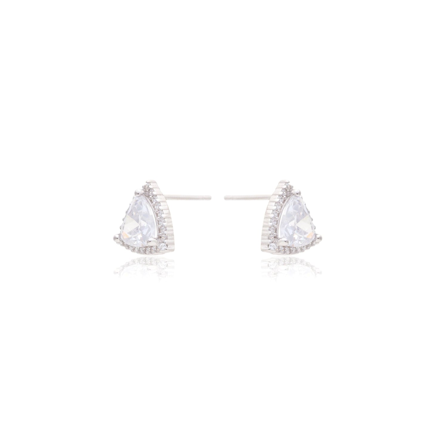 Zirconia Triangle Set in 925 Sterling Silver