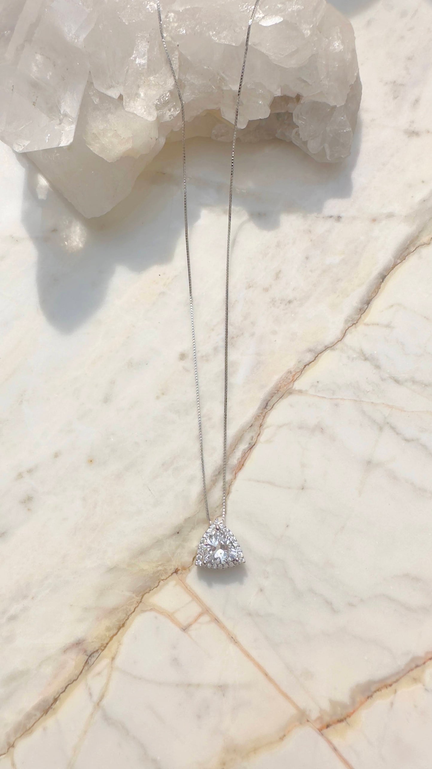 Zirconia Triangle Set in 925 Sterling Silver