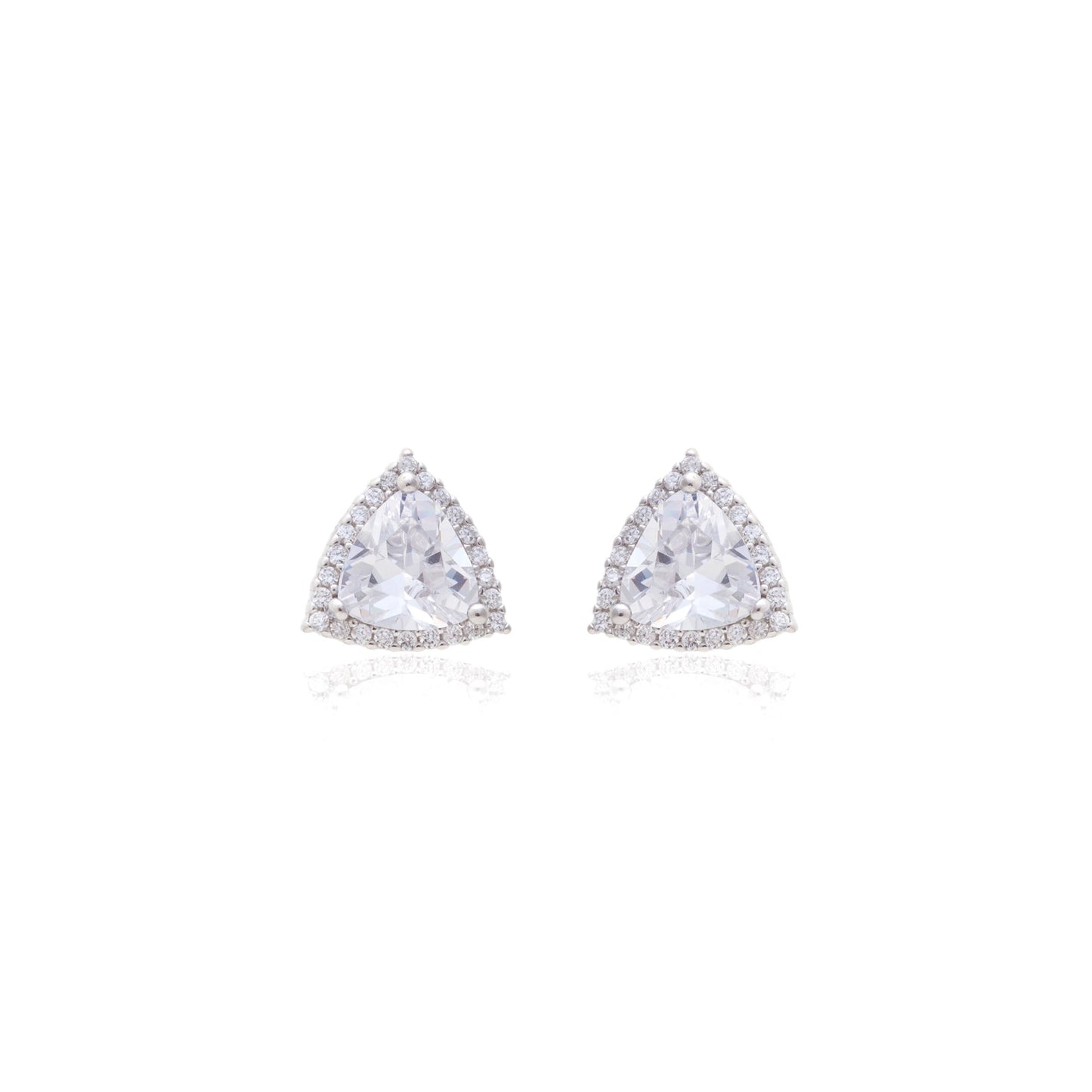 Zirconia Triangle Set in 925 Sterling Silver