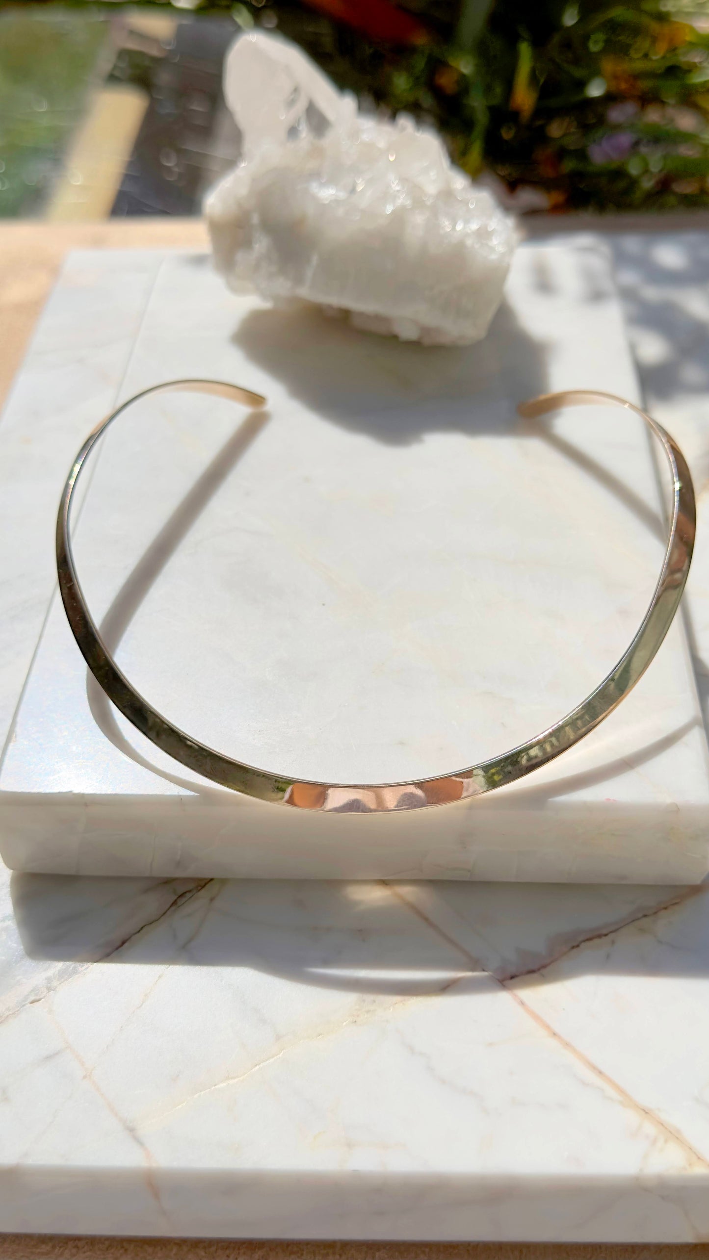 18K gold plated plain choker