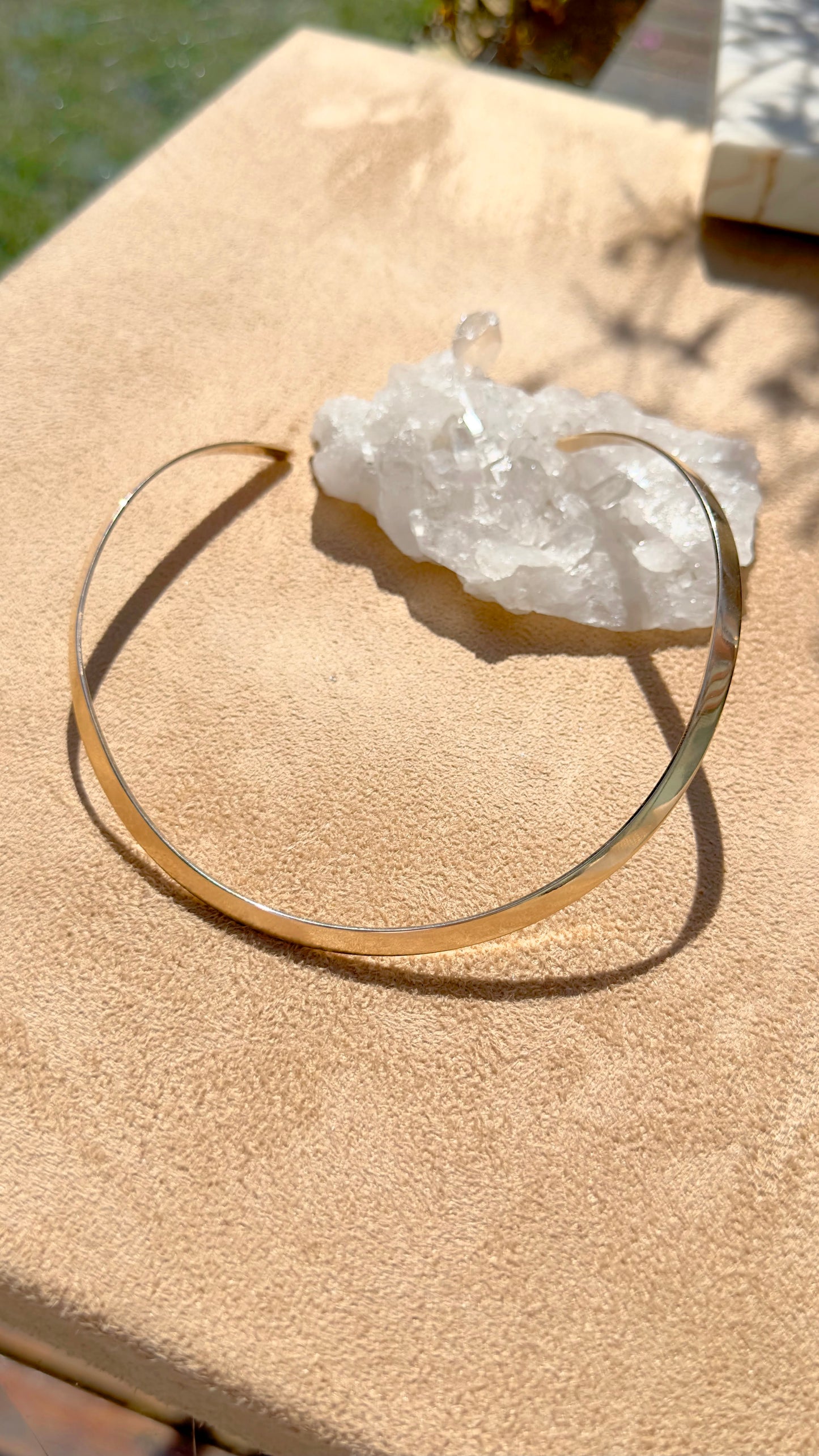 18K gold plated plain choker