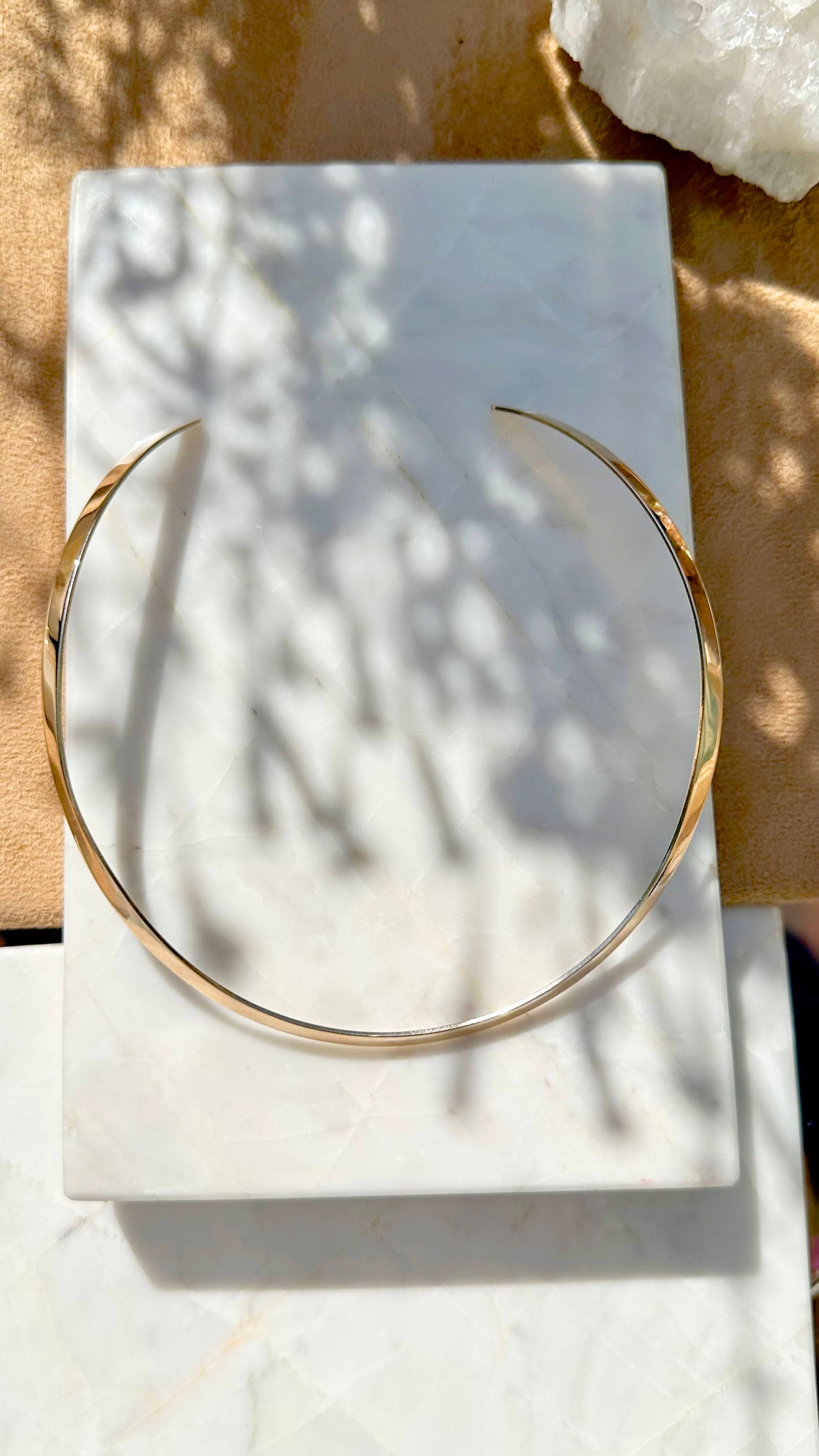 18K gold plated plain choker