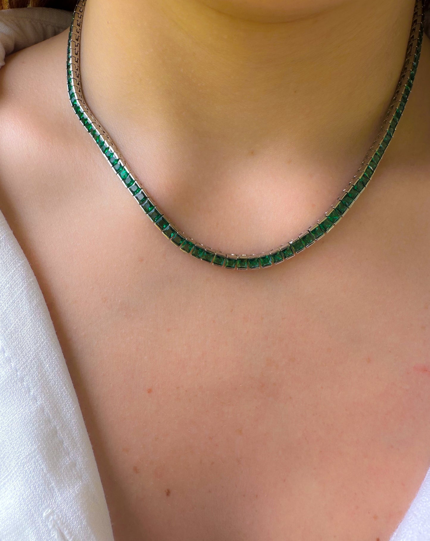 Green zirconia Tennis bracelet