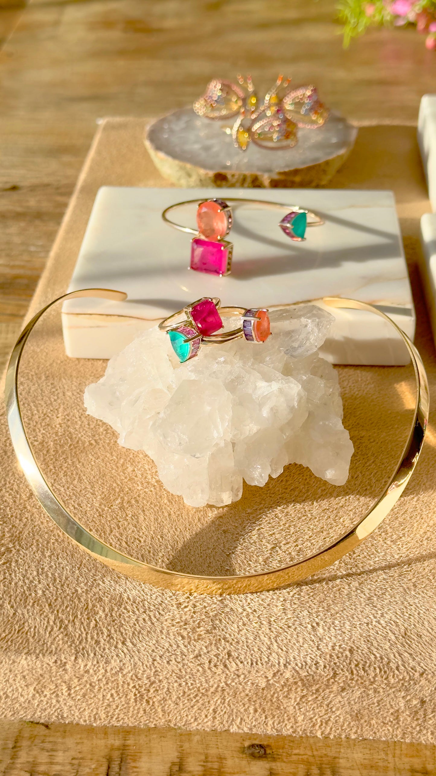 18K gold plated plain choker