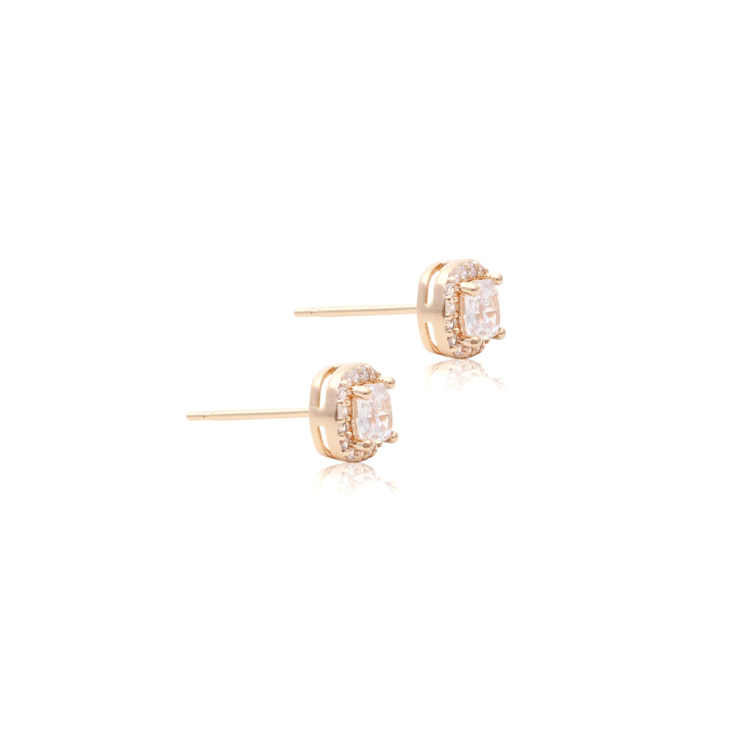 Princess set necklace and earrings 18k gold plated and zirconia