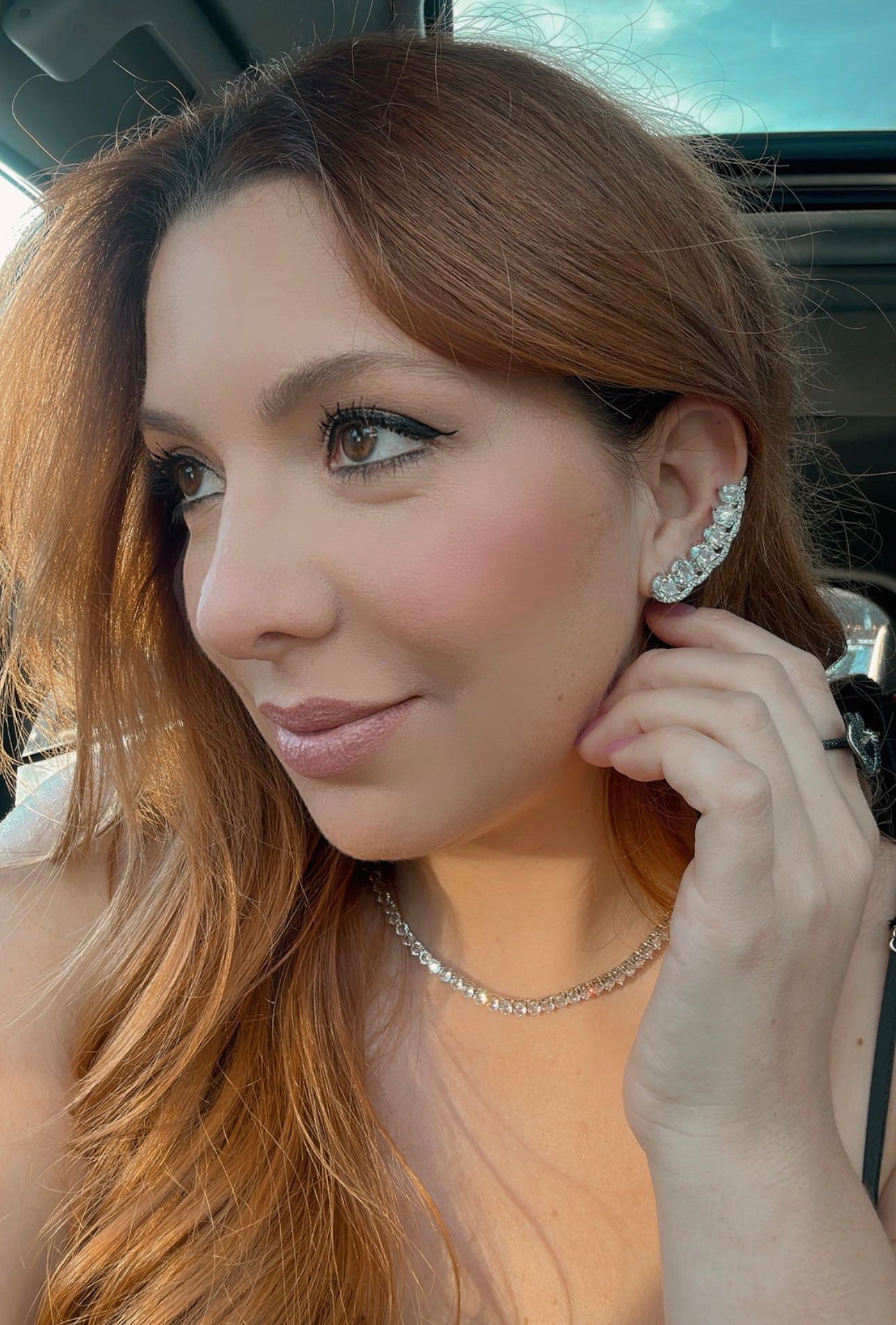 Glamorous climber earrings