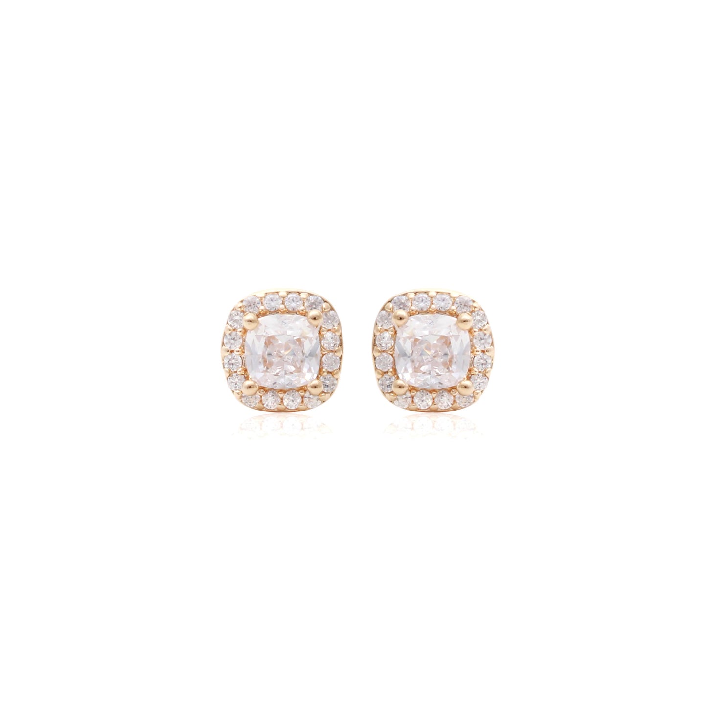 Princess set necklace and earrings 18k gold plated and zirconia