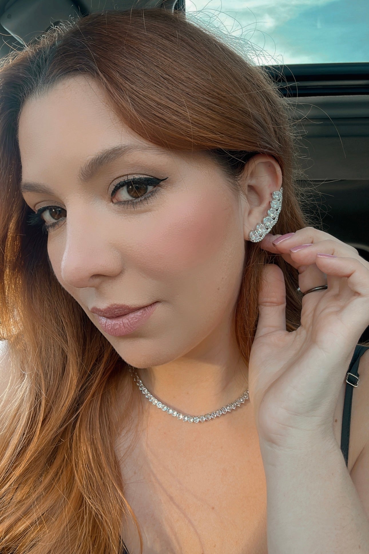 Glamorous climber earrings