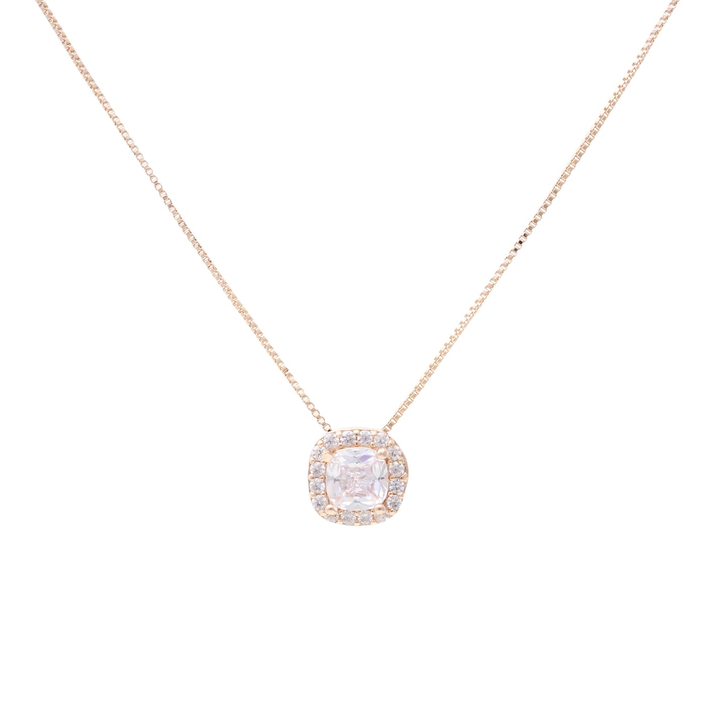 Princess set necklace and earrings 18k gold plated and zirconia