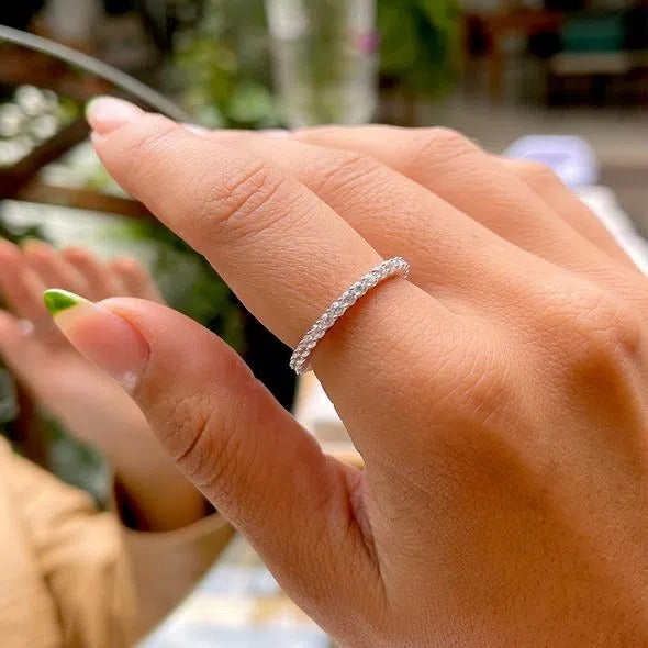 Stud ring in 925 Sterling silver