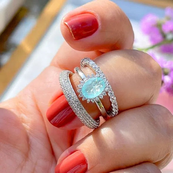 Stud ring in 925 Sterling silver