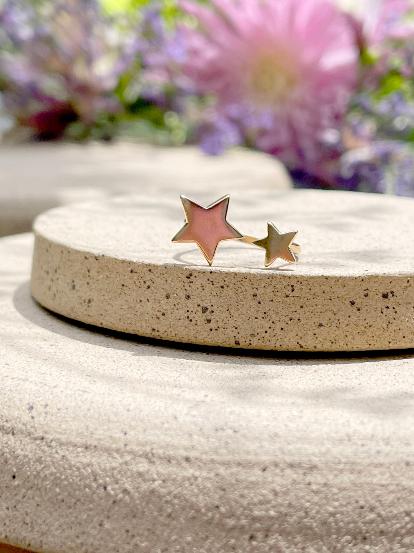 Double Star Open Ring