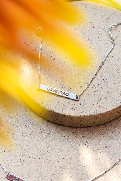 Gratitude Necklace (Gratidão Portuguese)