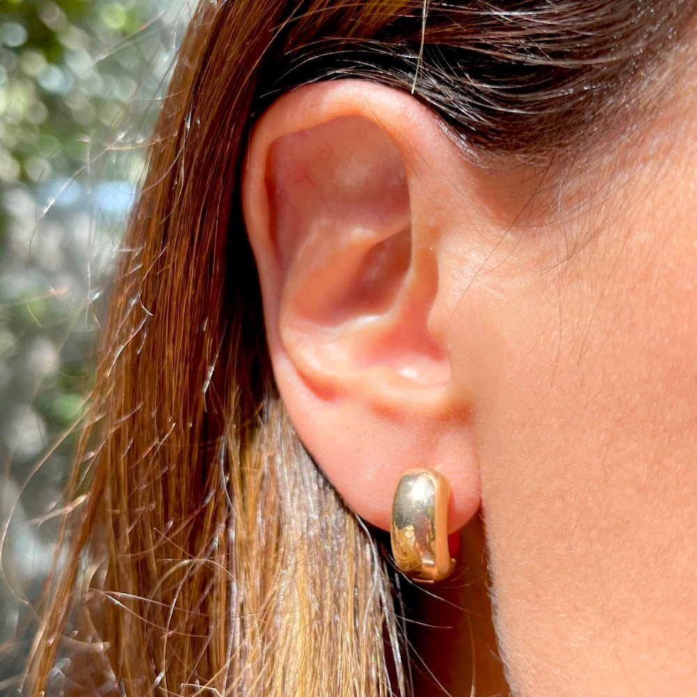 18K gold-plated hoops in 3 sizes