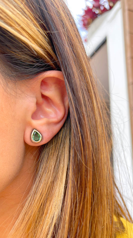 Peridot drop earrings