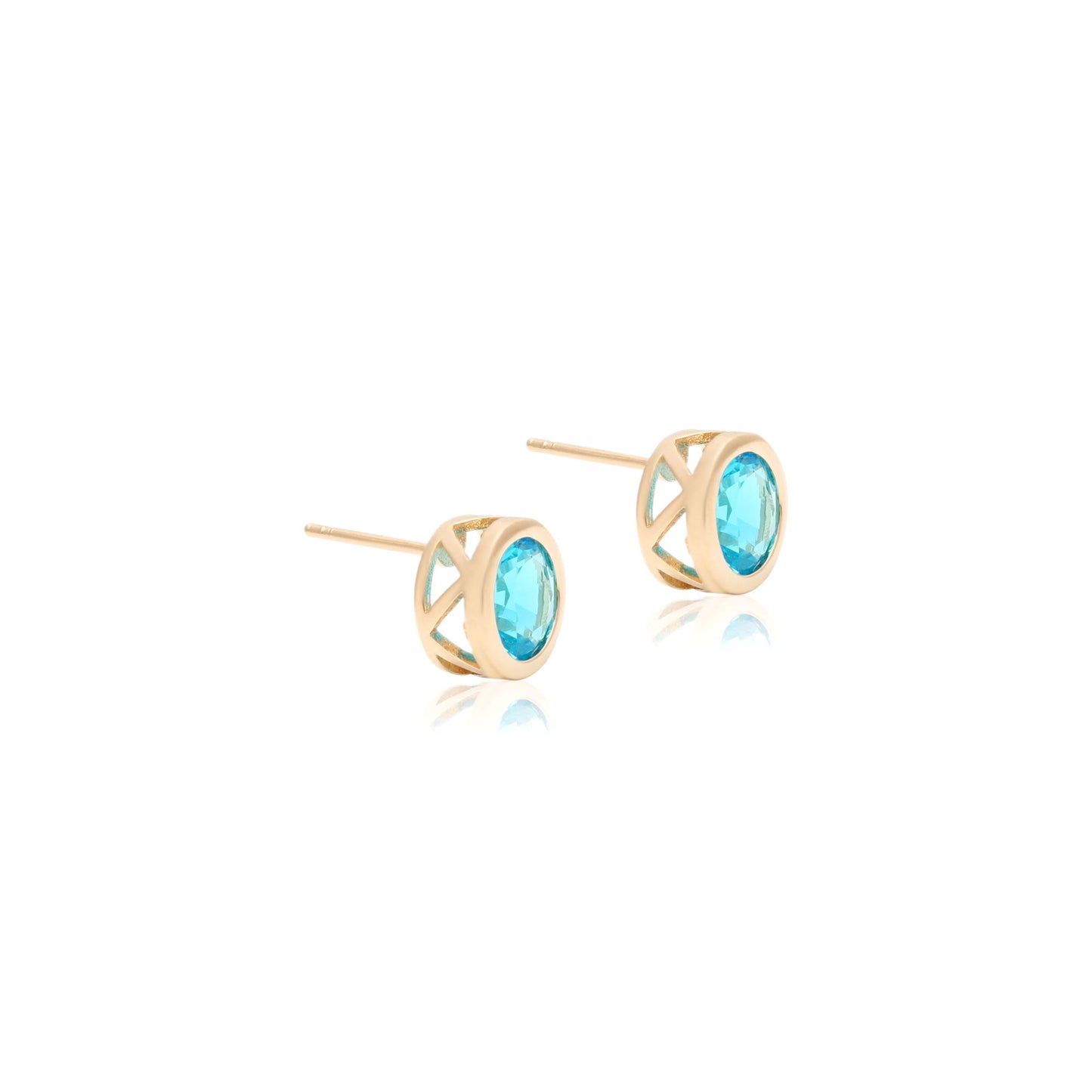 Round Topaz earrings