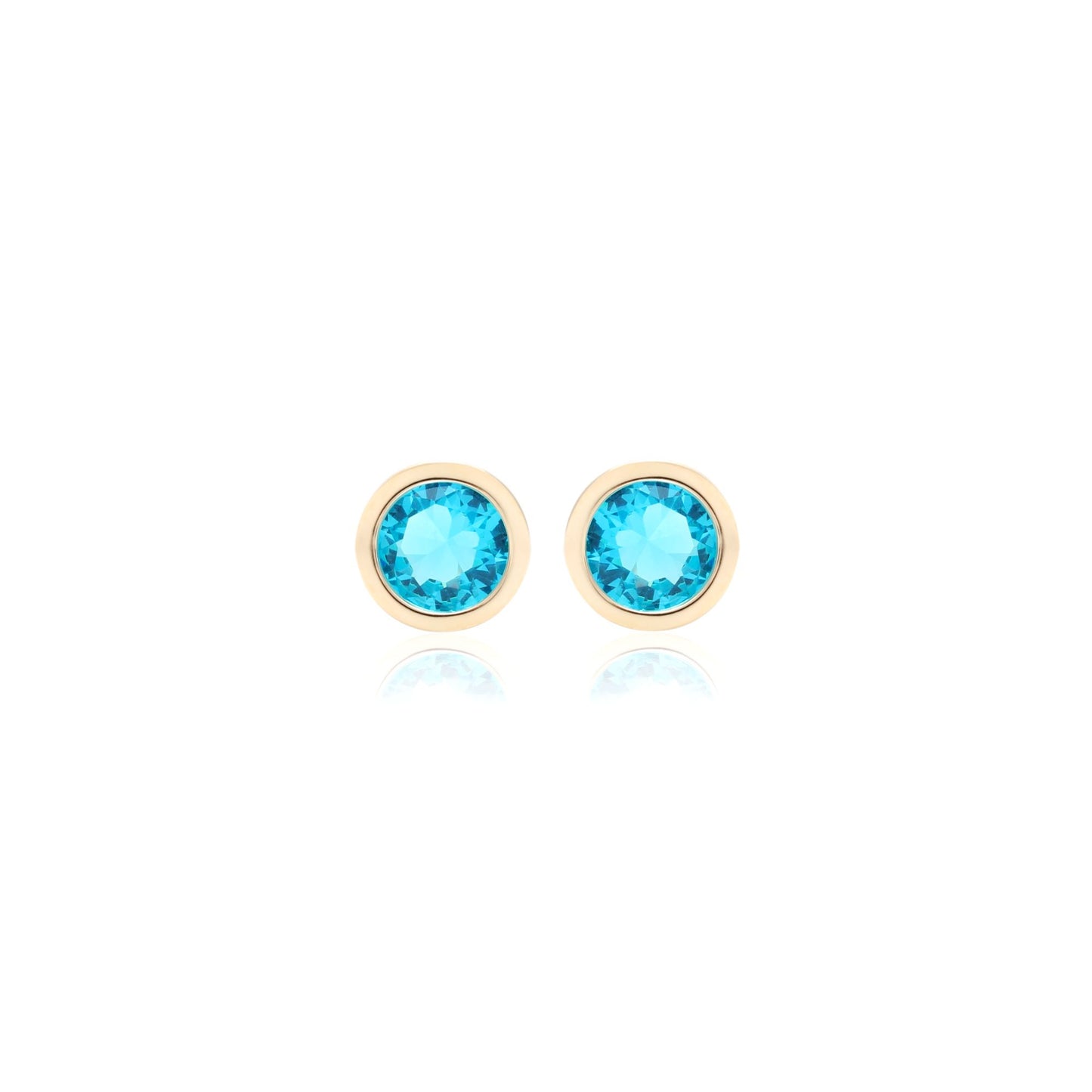 Round Topaz earrings