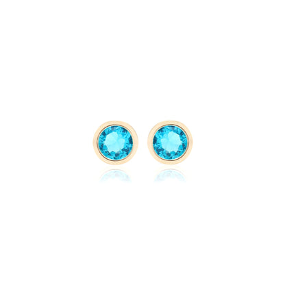 Round Topaz earrings