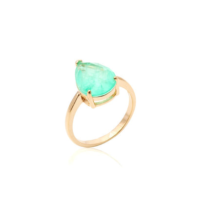 Fusion Emerald Colombian Drop Ring
