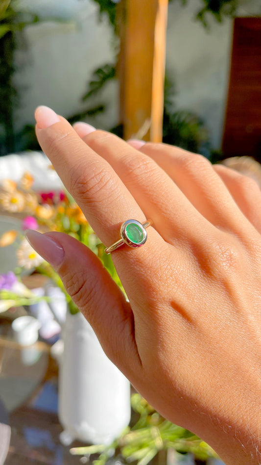 Fusion Emerald Oval Ring