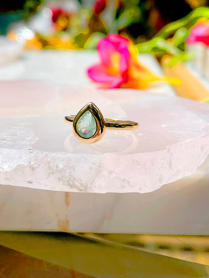 Fusion Tourmaline Drop Ring