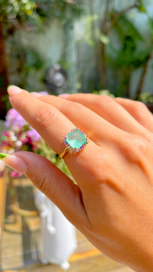 Fusion Emerald Square Ring