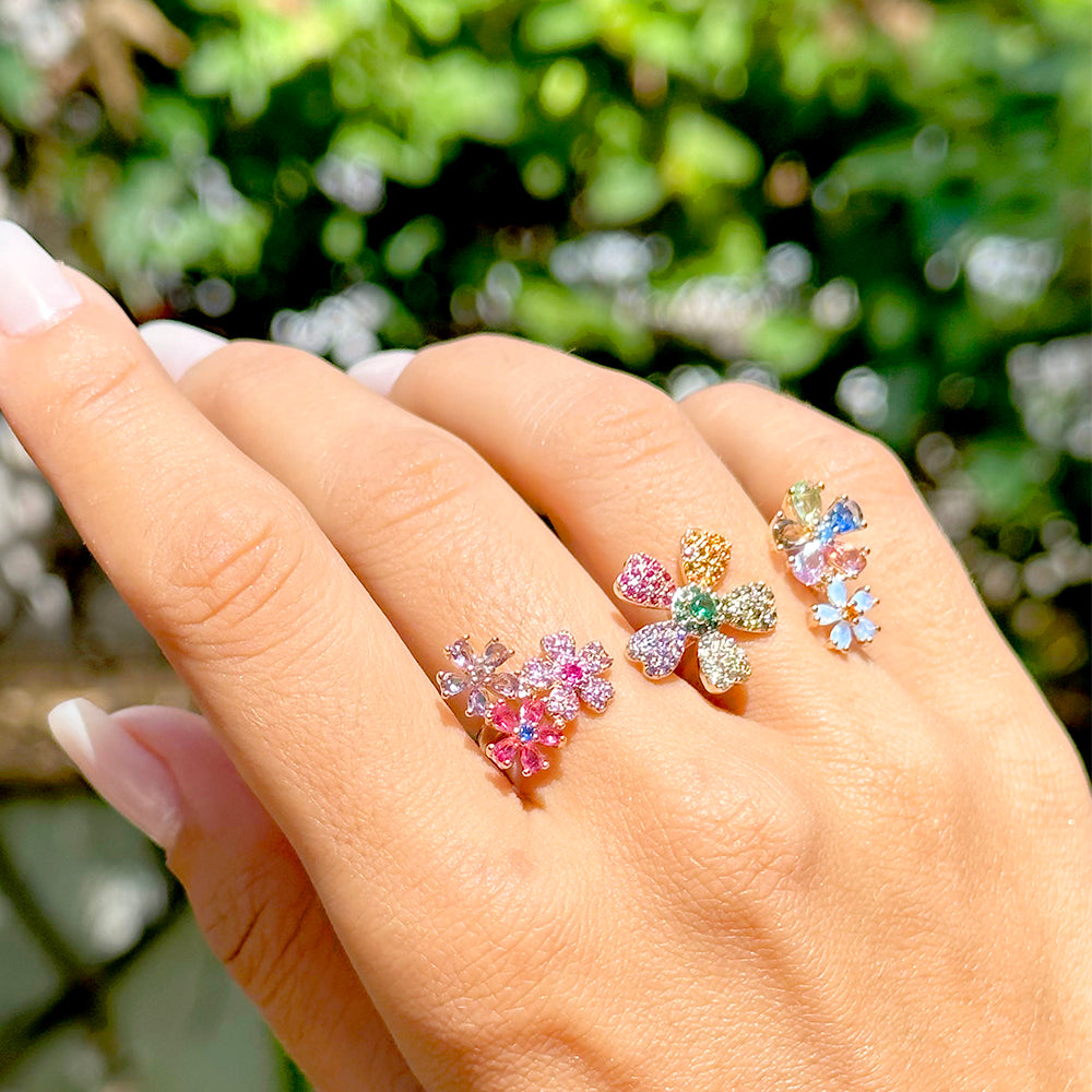 Double flower ring