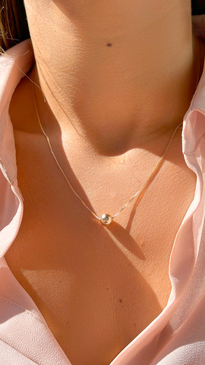 8MM sphere pendant necklace